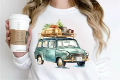 Watercolor Travel Car PNG Clipart Product Image 3