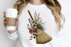 Watercolor Floral Brooms PNG Clipart Product Image 3