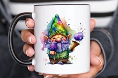 Watercolor Cute Gnome Mardi Gras PNG Clipart Product Image 3