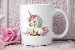Watercolor Magical Unicorn PNG Clipart Product Image 3