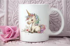 Watercolor Magical Unicorn PNG Clipart Product Image 3