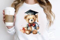 Watercolor Graduate Teddy Bear PNG Clipart Product Image 3