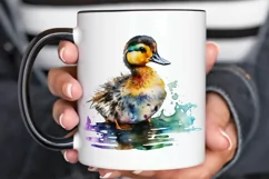 Watercolor Cute Colorful Duck PNG Clipart Product Image 3