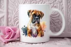 Watercolor Cute Boxer PNG Clipart Product Image 3