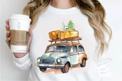 Watercolor Travel Car PNG Clipart Product Image 3