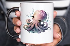 Watercolor Cute Octopus PNG Clipart Product Image 3