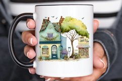 Watercolor Whimsical Village Shop PNG Clipart Product Image 3