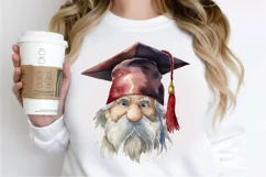 Watercolor Gnome Graduate PNG Clipart Product Image 3