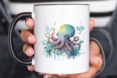 Watercolor Cute Octopus PNG Clipart Product Image 3