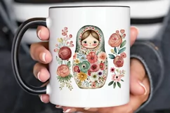 Watercolor Matryoshka Dolls PNG Clipart Product Image 3