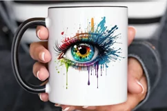 Watercolor Colorful Eye Paint PNG Clipart Product Image 3
