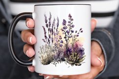 Watercolor Lavender Garden PNG Clipart Product Image 3