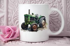 Watercolor Old Tractor PNG Clipart Product Image 3