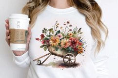Watercolor Floral Wheelbarrows PNG Clipart Product Image 3