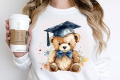 Watercolor Graduate Teddy Bear PNG Clipart Product Image 3
