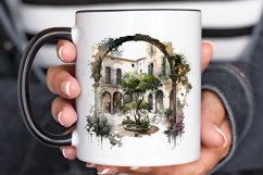 Watercolor Courtyard PNG Clipart Product Image 3