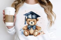 Watercolor Graduate Teddy Bear PNG Clipart Product Image 3