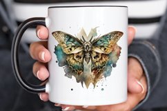 Watercolor Skull Moth PNG Clipart Product Image 3