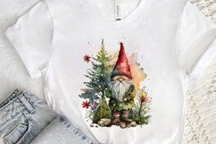 Watercolor Christmas Gnome PNG Clipart Product Image 3