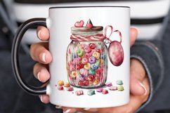Watercolor Candy in Jar Valentine Day PNG Clipart Product Image 3