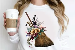 Watercolor Floral Brooms PNG Clipart Product Image 3