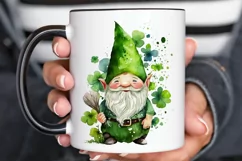 Watercolor St. Patricks Happy Green Gnome PNG Clipart Product Image 3
