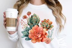 Watercolor Boho Succulents PNG Clipart Product Image 3