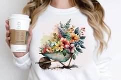 Watercolor Floral Wheelbarrows PNG Clipart Product Image 3