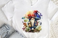 Watercolor Mushrooms Gnome PNG Clipart Product Image 3