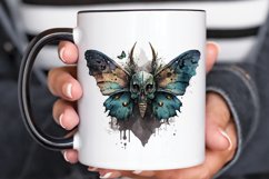 Watercolor Skull Moth PNG Clipart Product Image 3