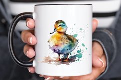 Watercolor Cute Colorful Duck PNG Clipart Product Image 3