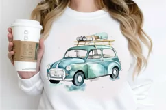 Watercolor Travel Car PNG Clipart Product Image 3