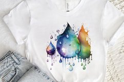 Watercolor Water Droplet PNG Clipart Product Image 3