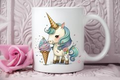 Watercolor Magical Unicorn PNG Clipart Product Image 3