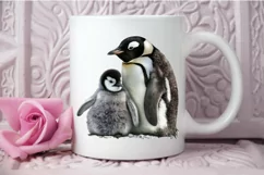Mom and Baby Penguin PNG Clipart Product Image 3