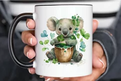 Watercolor Koala Patrick's Day PNG Clipart Product Image 3