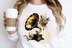 Watercolor Black and Gold Antique PNG Clipart Product Image 3
