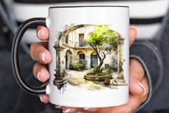 Watercolor Courtyard PNG Clipart Product Image 3