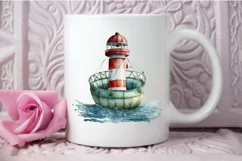 Watercolor Nautical Buoy PNG Clipart Product Image 3