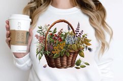 Basket of Wildflowers PNG Clipart Product Image 3