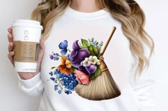 Watercolor Floral Brooms PNG Clipart Product Image 3