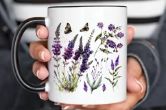 Watercolor Lavender Garden PNG Clipart Product Image 3