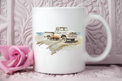 Watercolor Beach Truck PNG Clipart Product Image 3