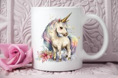 Watercolor Magical Unicorn PNG Clipart Product Image 3