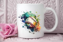 Watercolor Baseball PNG Clipart Product Image 3