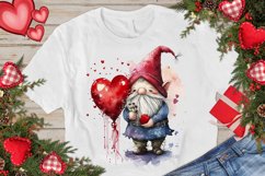 Watercolor valentine Gnome PNG Clipart Product Image 3