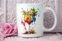 Watercolor Cocktail PNG Clipart Product Image 3