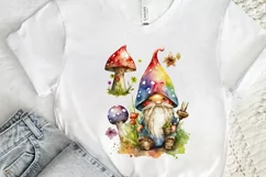 Watercolor Mushrooms Gnome PNG Clipart Product Image 3