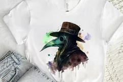 Watercolor Plague Doctor PNG Clipart Product Image 3