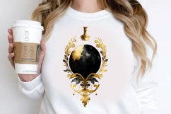 Watercolor Black and Gold Antique PNG Clipart Product Image 3